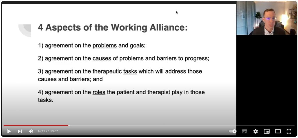 A terápiás szövetség megerősításe - Dr. Matthew Jarvinen előadásának vágott anyaga. - Strengthen the Therapeutic Alliance - Dr Matthew Jarvinen at ISTDP Hungary
